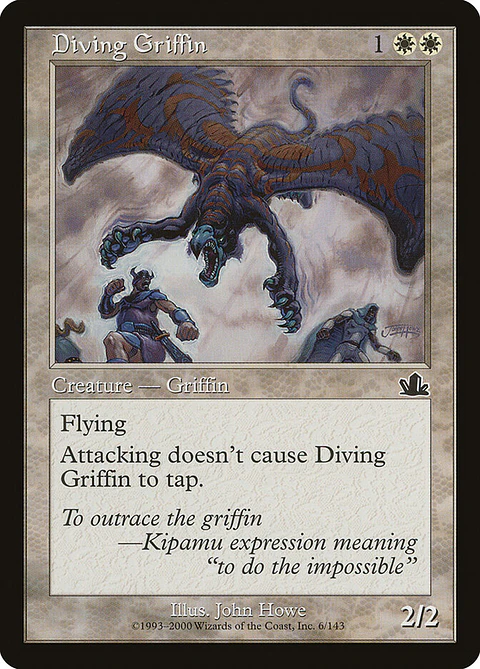 Diving Griffin (Retro Frame)
