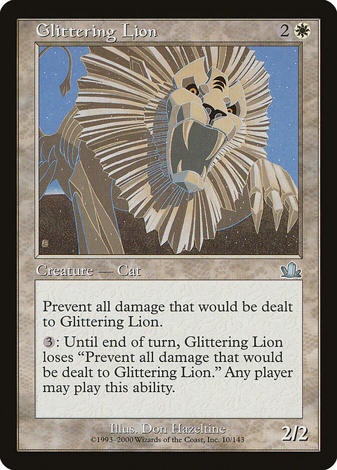 Glittering Lion (Retro Frame)