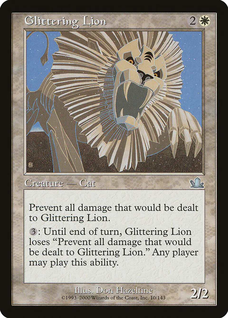 Glittering Lion (Retro Frame) 1