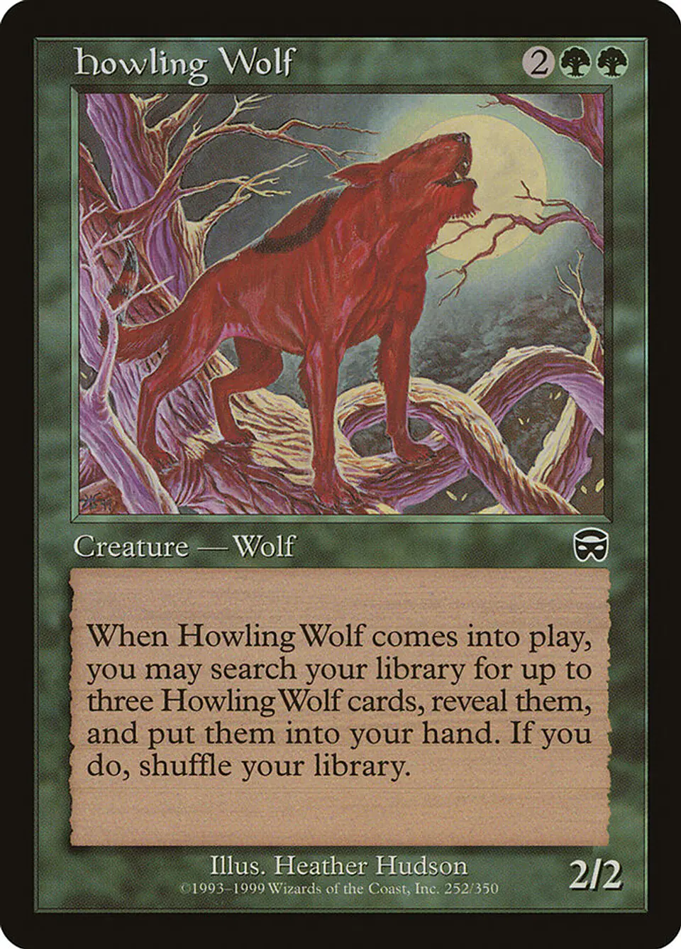 Howling Wolf (Retro Frame) 1