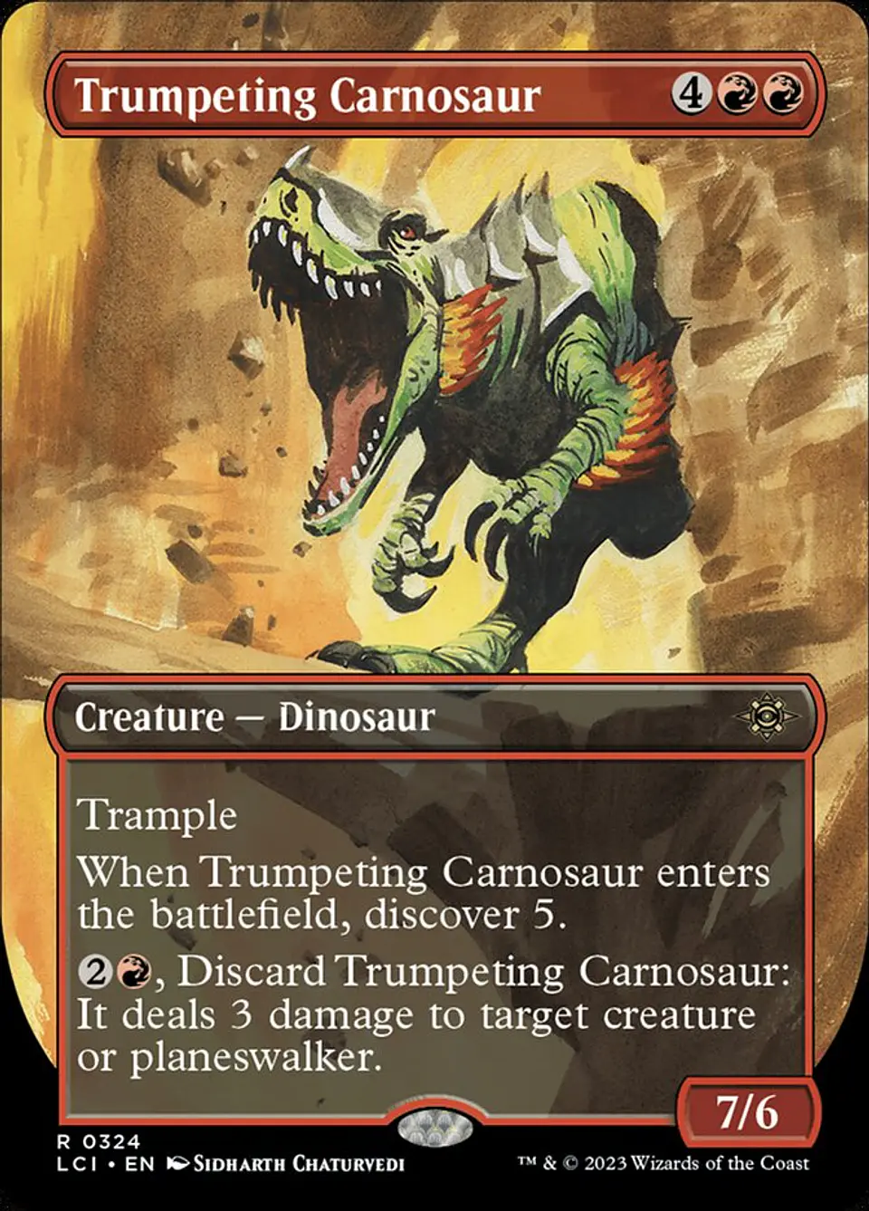 Trumpeting Carnosaur (Borderless) 1