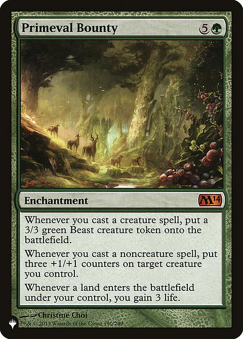 Primeval Bounty (The List)