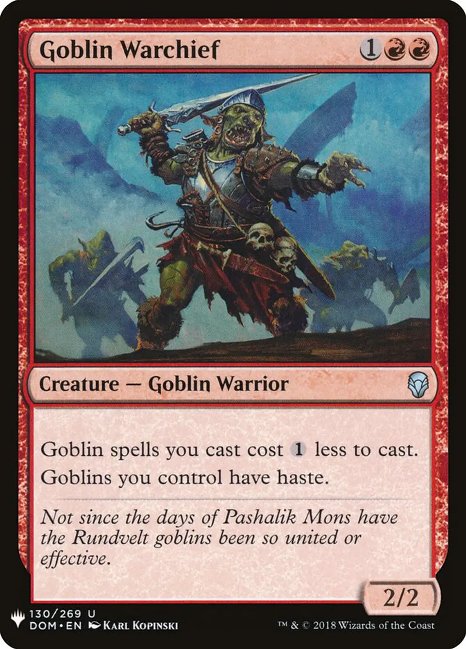 Goblin Warchief (The List) 1