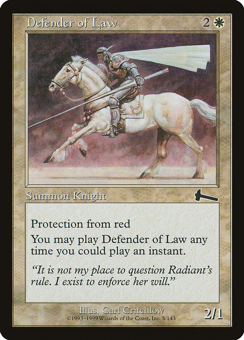 Defender of Law (Retro Frame) 1