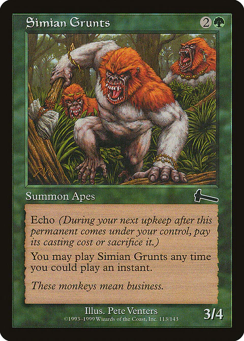 Simian Grunts (Retro Frame)