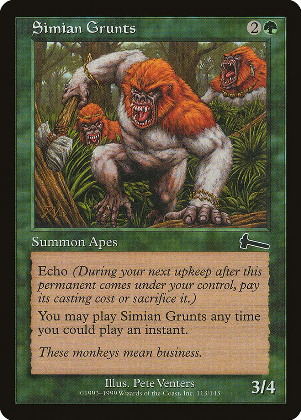 Simian Grunts (Retro Frame) 1