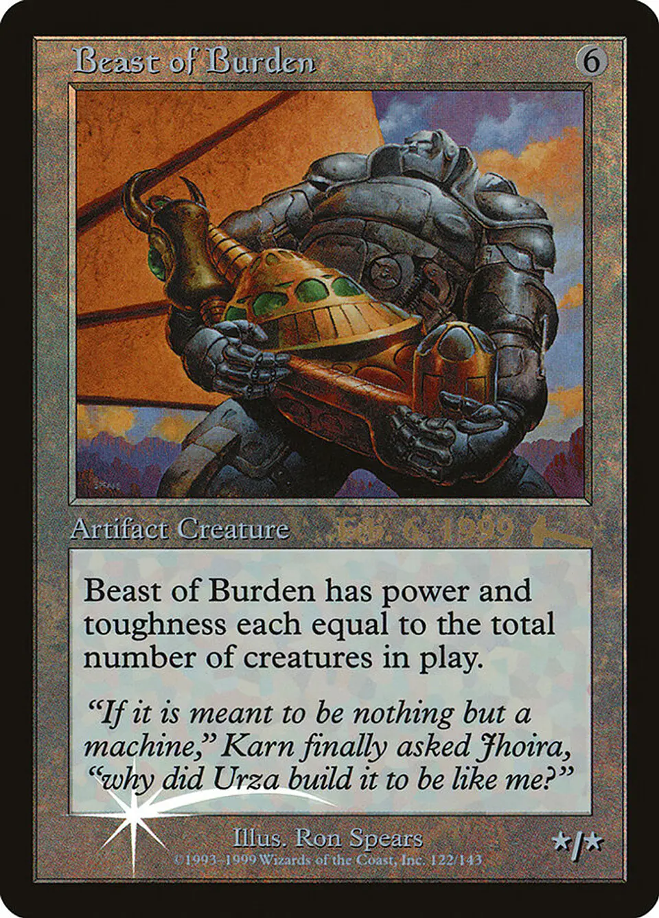 Beast of Burden (Pre-release) (Retro Frame) 1