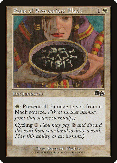 Rune of Protection: Black (Retro Frame)