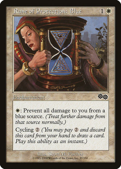 Rune of Protection: Blue (Retro Frame)