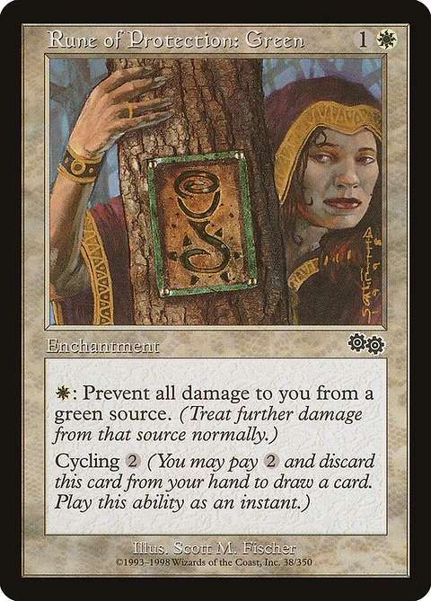 Rune of Protection: Green (Retro Frame)
