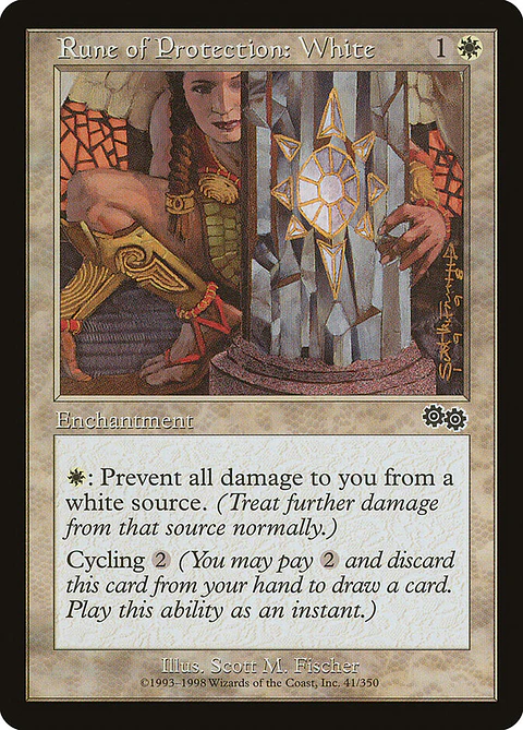 Rune of Protection: White (Retro Frame)