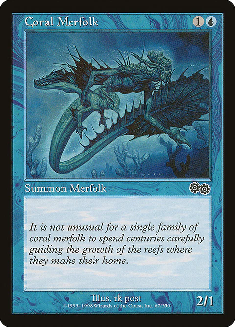 Coral Merfolk (Retro Frame)