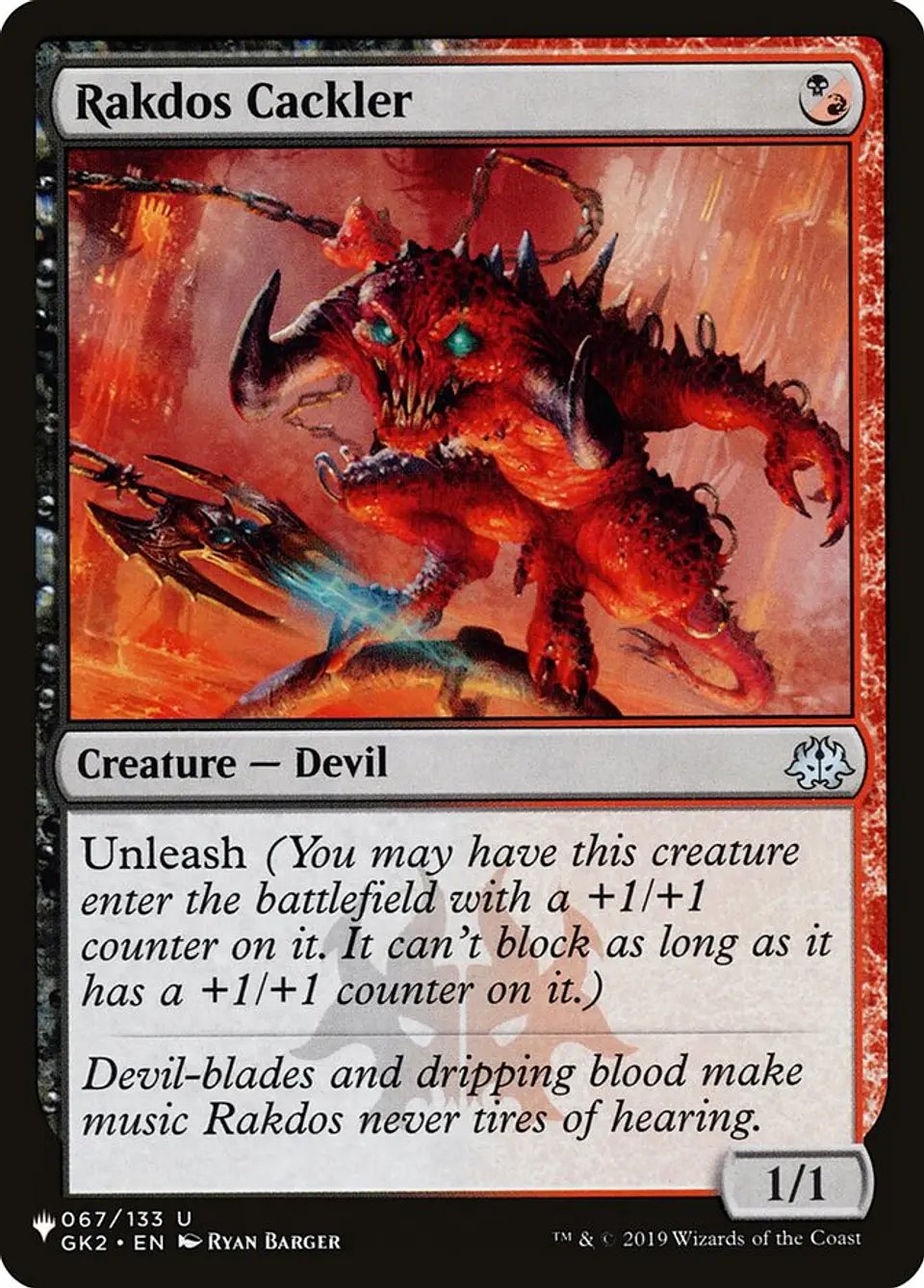 Rakdos Cackler (The List) 1