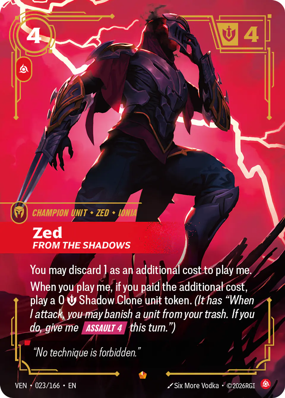 Zed, From the Shadows 1