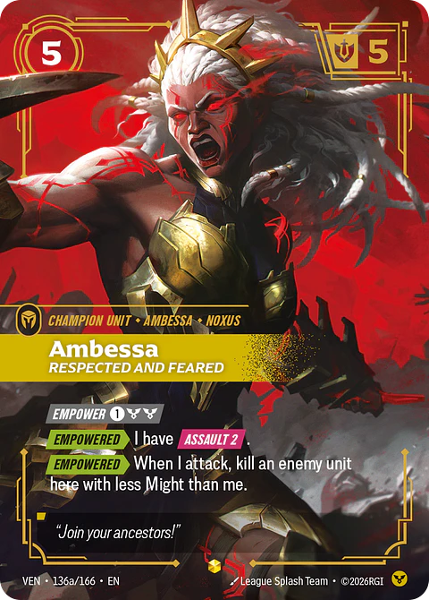 Ambessa, Respected and Feared (Alternate Art)
