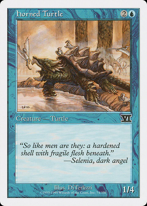 Horned Turtle (Retro Frame)