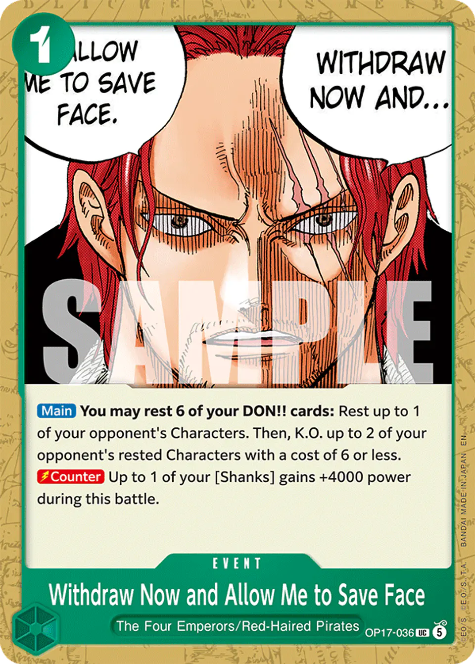 Withdraw Now and Allow Me to Save Face 1