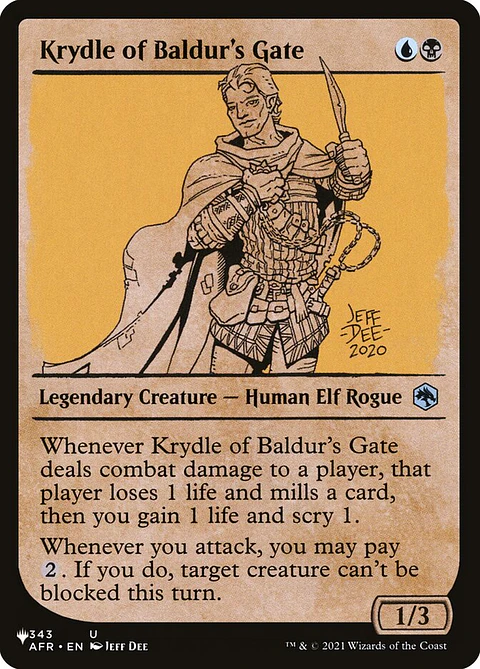Krydle of Baldur's Gate (The List)