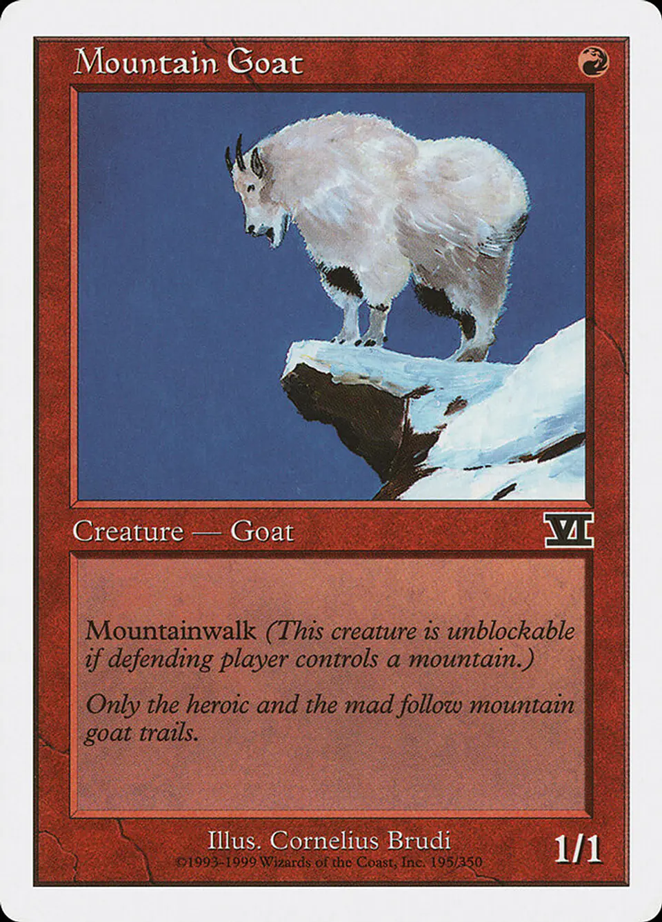 Mountain Goat (Retro Frame) 1