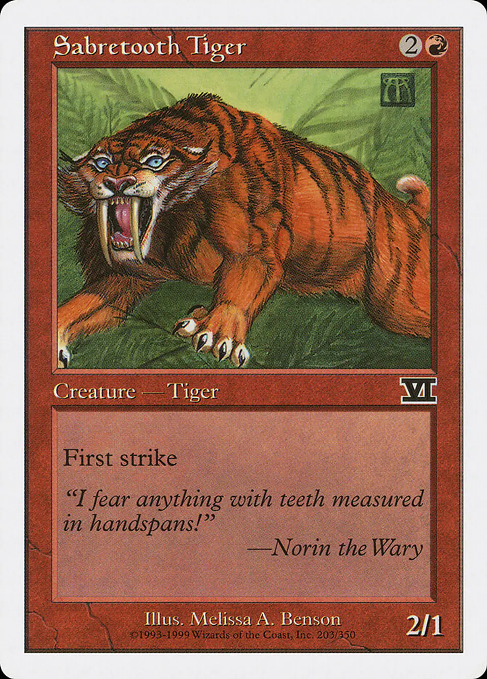 Sabretooth Tiger (Retro Frame) 1