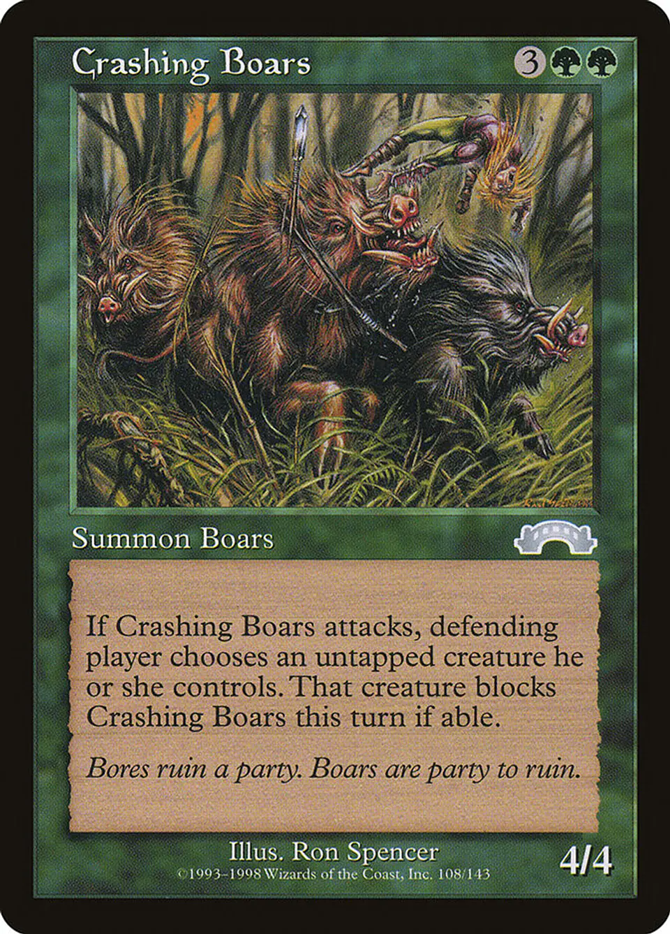 Crashing Boars (Retro Frame) 1