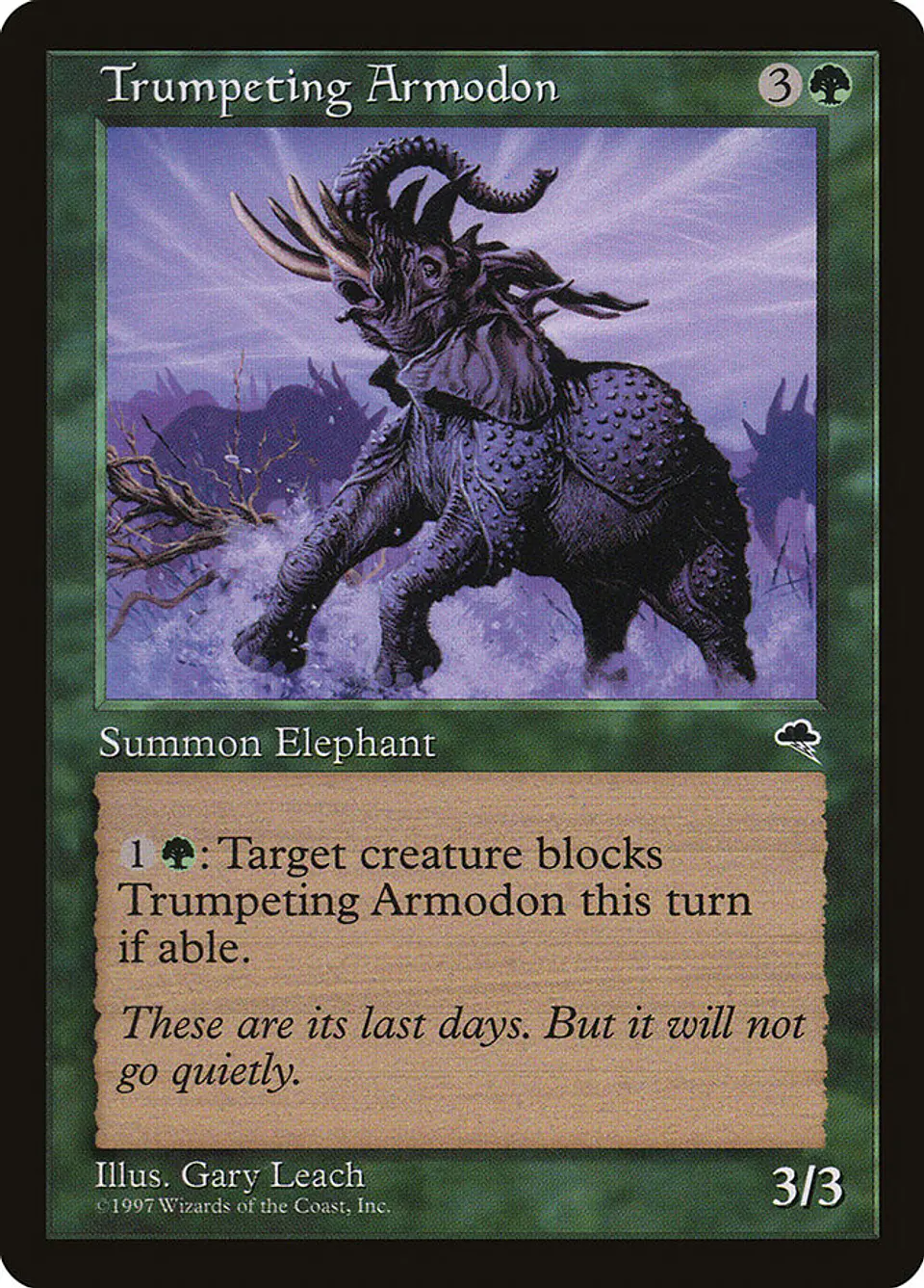 Trumpeting Armodon (Retro Frame) 1