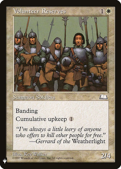 Volunteer Reserves (The List)