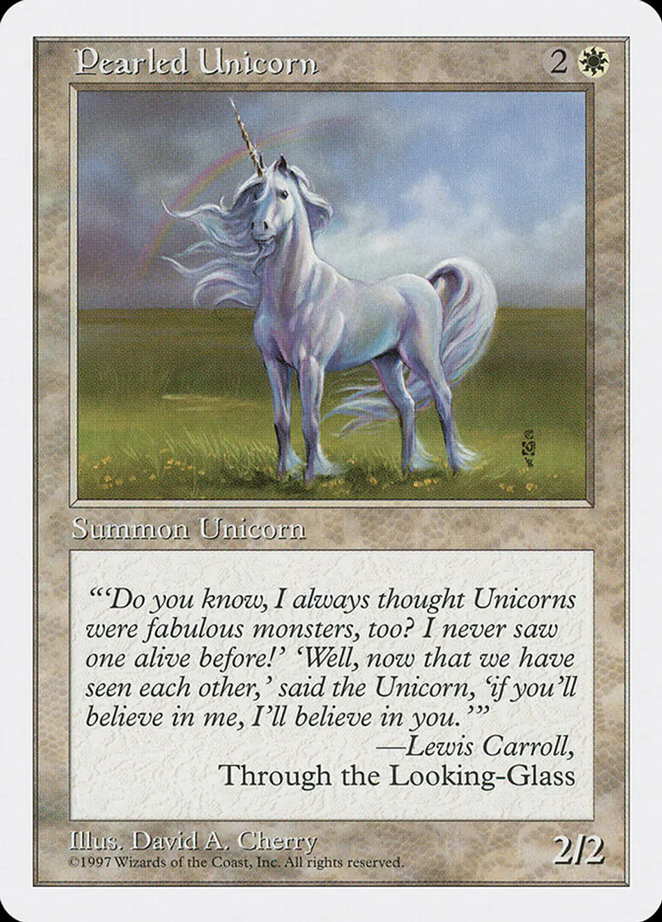 Pearled Unicorn (Retro Frame) 1