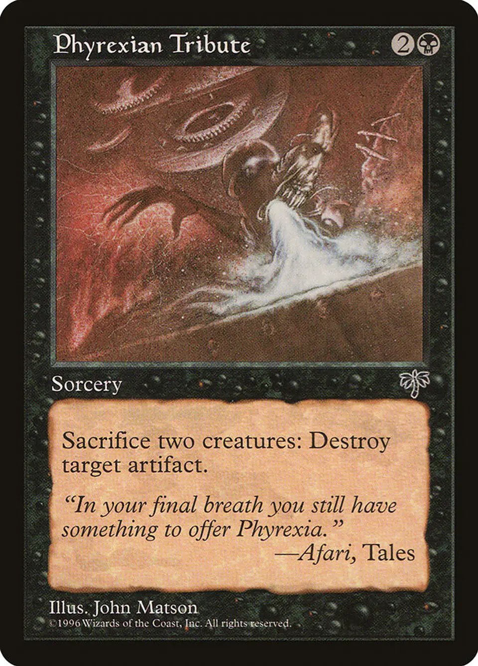 Phyrexian Tribute (Retro Frame) 1
