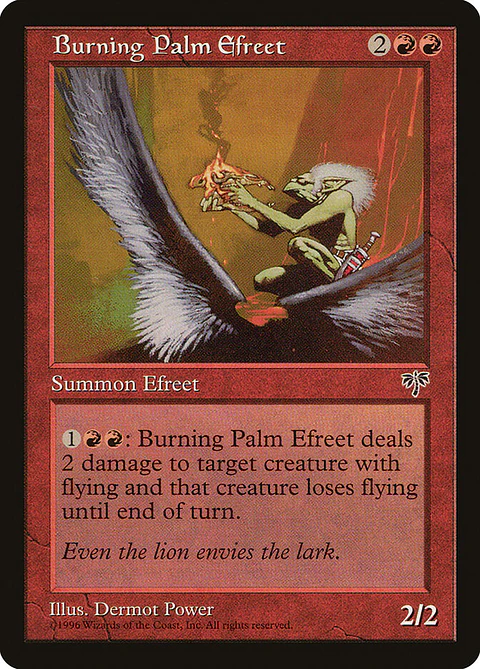 Burning Palm Efreet (Retro Frame)