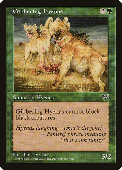 Gibbering Hyenas (Retro Frame)