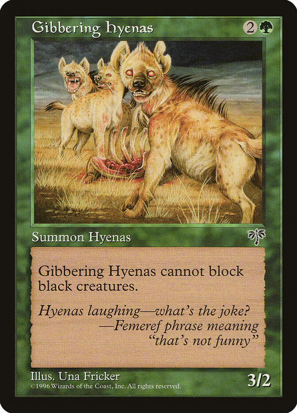 Gibbering Hyenas (Retro Frame) 1