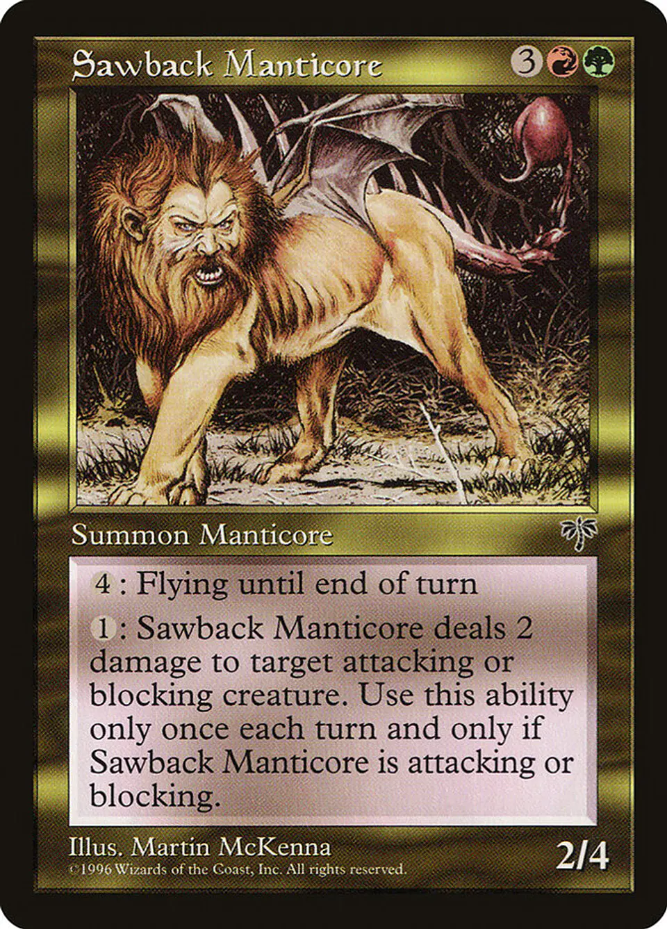 Sawback Manticore (Retro Frame) 1