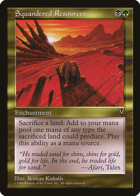 Squandered Resources (Retro Frame)