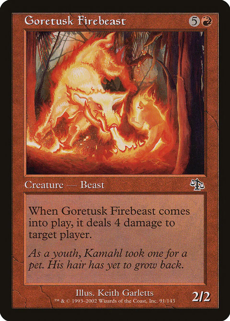 Goretusk Firebeast (Retro Frame) 1