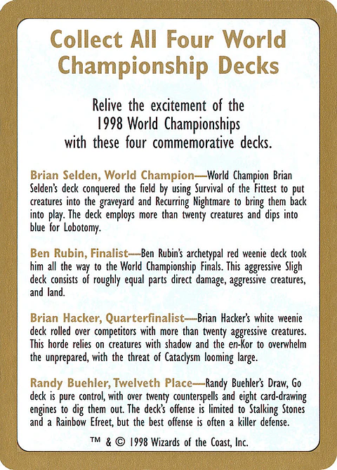1998 World Championships Ad (Retro Frame)