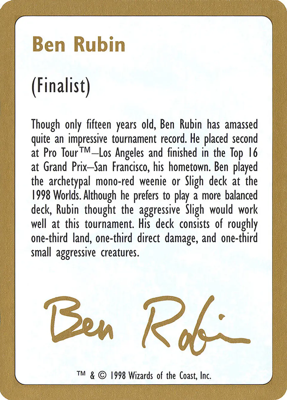 Ben Rubin Bio (Retro Frame) 1