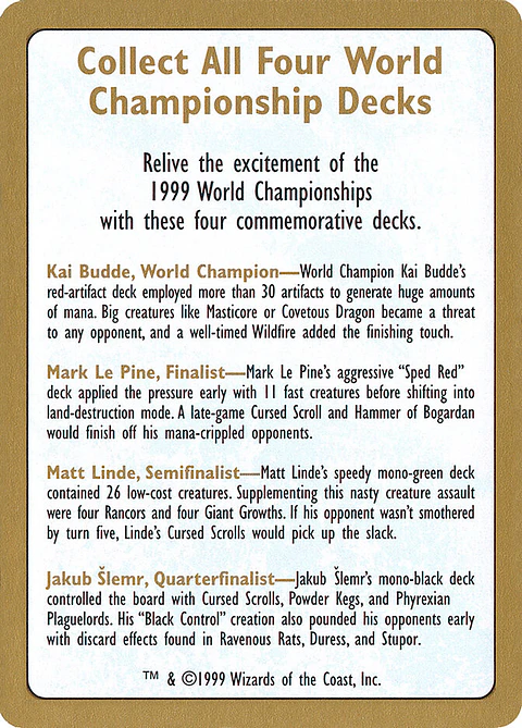 1999 World Championships Ad (Retro Frame)