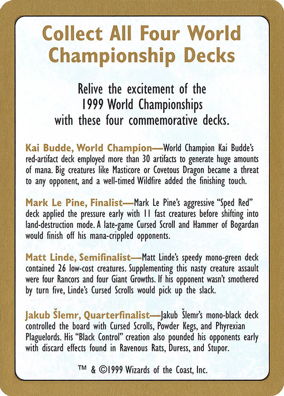 1999 World Championships Ad (Retro Frame) 1