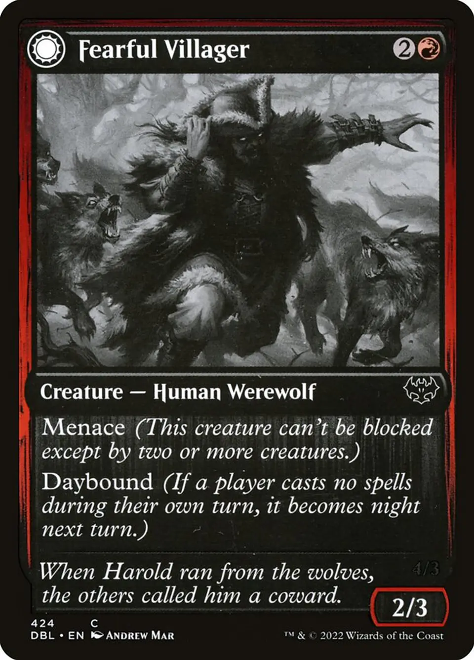 Fearful Villager // Fearsome Werewolf 1