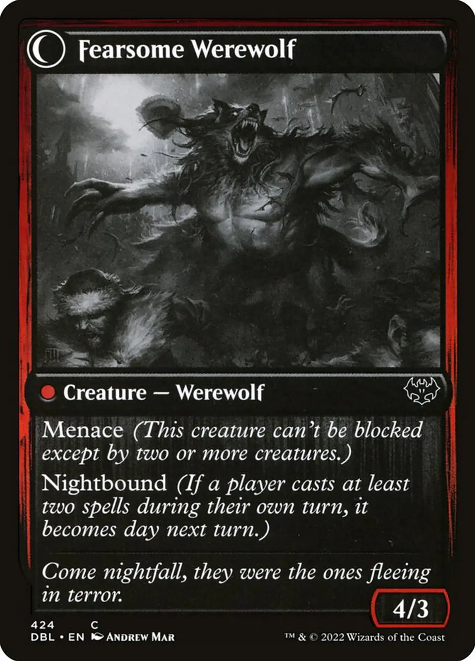 Fearful Villager // Fearsome Werewolf 2