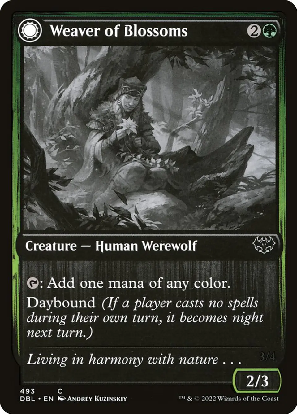 Weaver of Blossoms // Blossom-Clad Werewolf 1