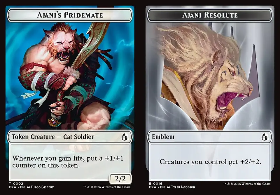 Ajani's Pridemate // Ajani Resolute Emblem 1