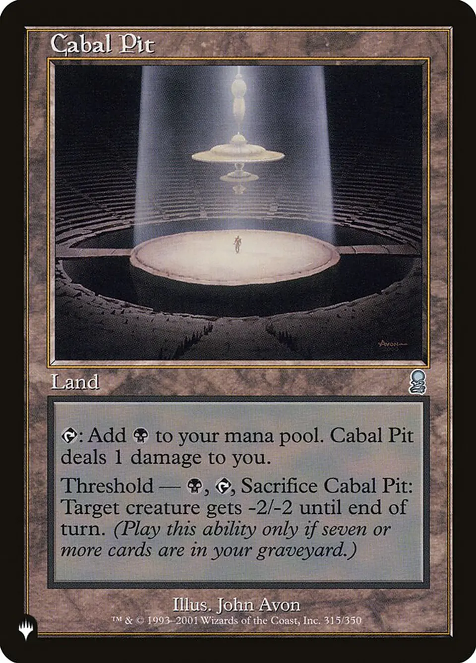 Cabal Pit (The List) 1