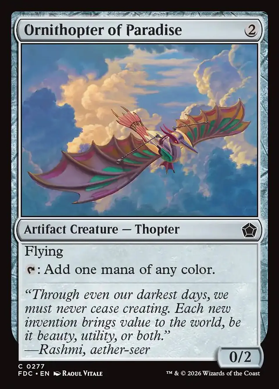 Ornithopter of Paradise 1