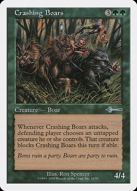 Crashing Boars (Retro Frame)