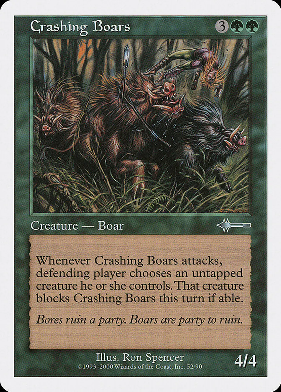 Crashing Boars (Retro Frame) 1