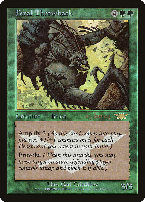 Feral Throwback (Pre-release) (Retro Frame)