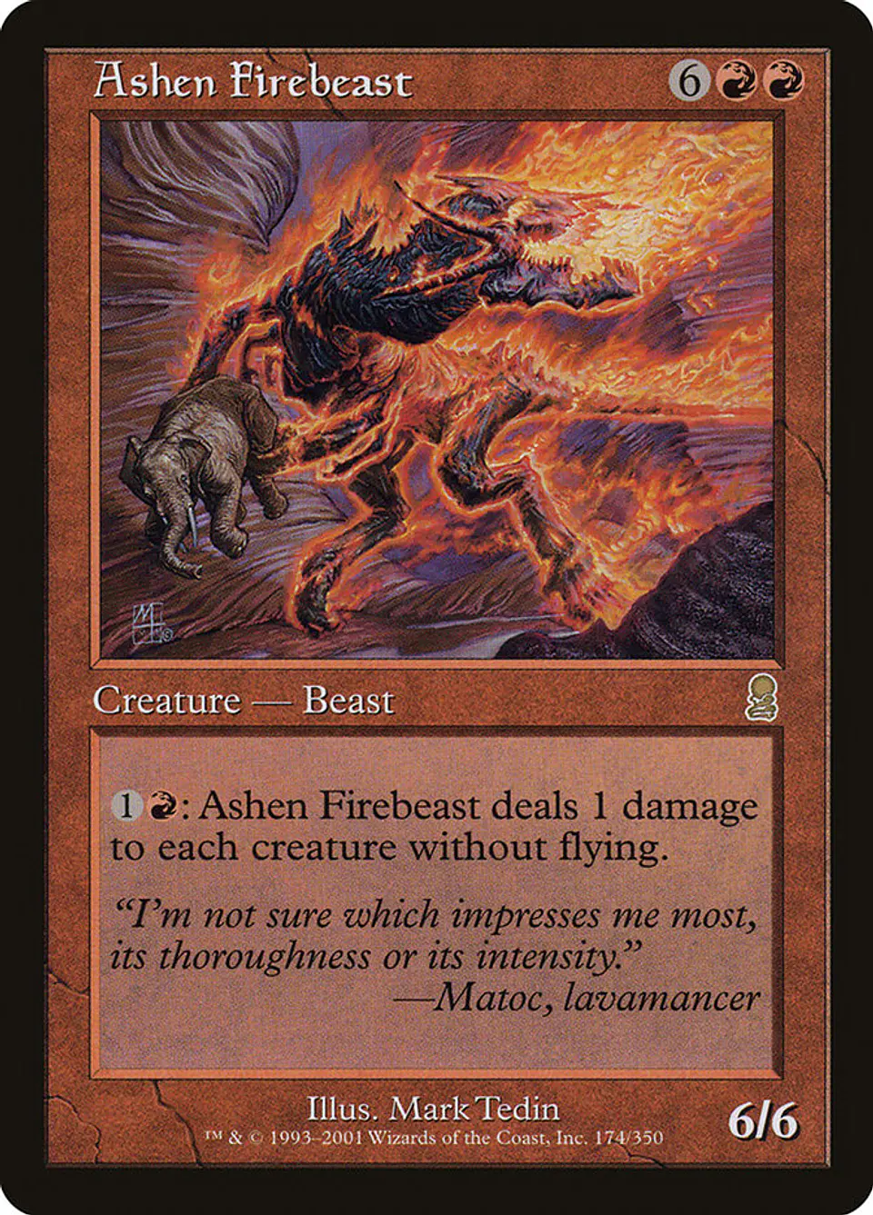 Ashen Firebeast (Retro Frame) 1