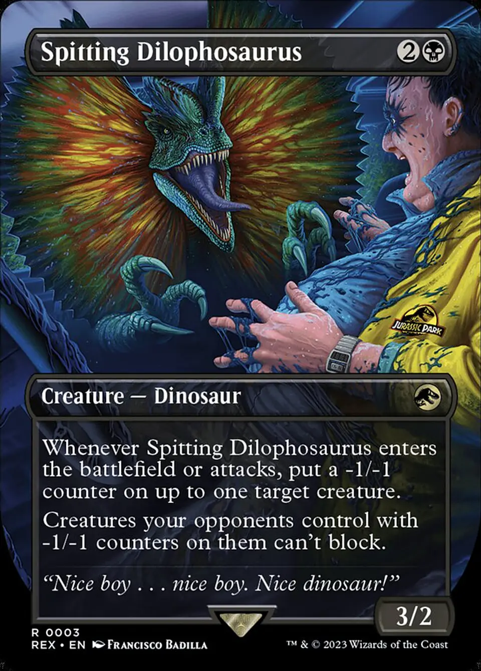 Spitting Dilophosaurus (Borderless) 1